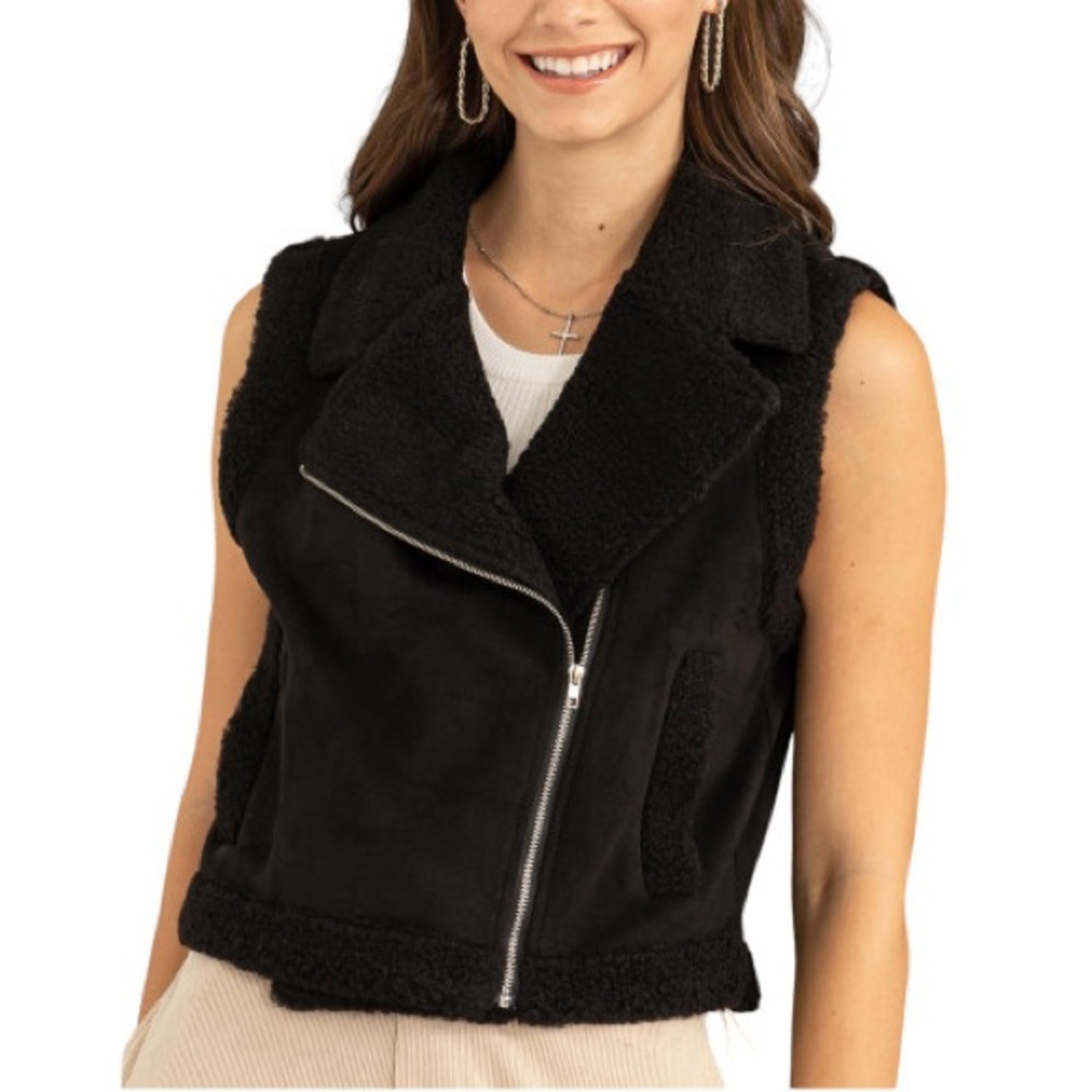 HYFVE Black Fleece-Lined Vest